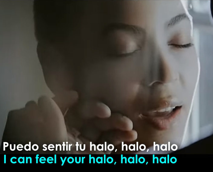 Mujer con halo