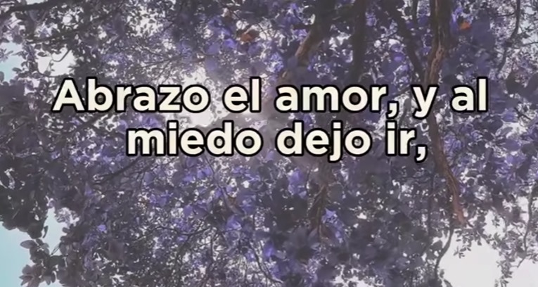 Abrazo el amor y dejo atras el miedo